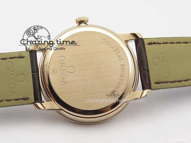 0422 TimelessDesign De Ville MK 1:1 Best Edition RG Black Dial On Black Leather Asian Seagull T1701 (Sec@6) 8236